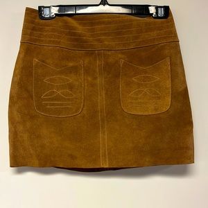 Free People Suede Mini Skirt - Size 2